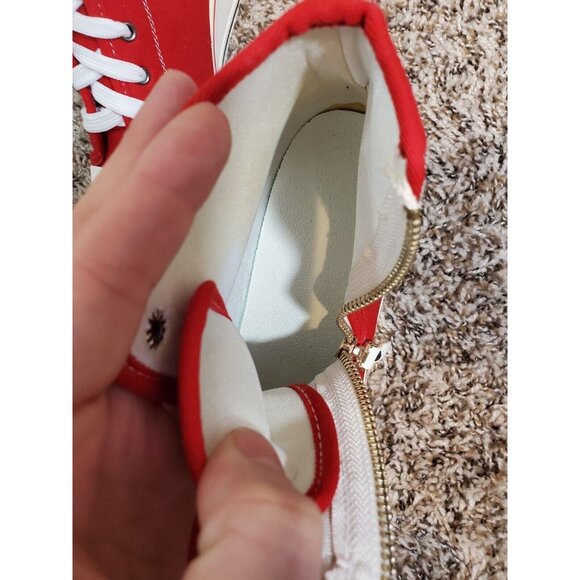 Sports Red & White Sneaker Wedges, Sz 41 - Picture 7 of 10
